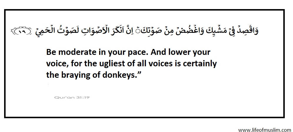 Be Moderate In Your Pace And Lower Your Voice