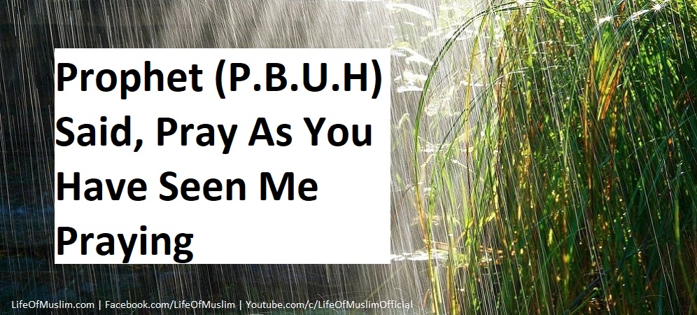 Prophet (P.B.U.H) Said, Pray As You Have Seen Me Praying