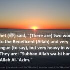 There Are Two Words Which Are Dear To The Beneficent (Allah) And Very Light For The Tongue