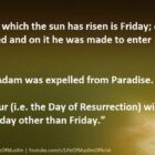 The Best Day On Which The Sun Has Risen Is Friday