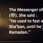 The Prophet (P.B.U.H) Used To Fast The Whole Of Shabaan Until It Was Combined With Ramadaan