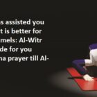 Allah Has Assisted You With A Salat That Is Better For You Than Red Camels