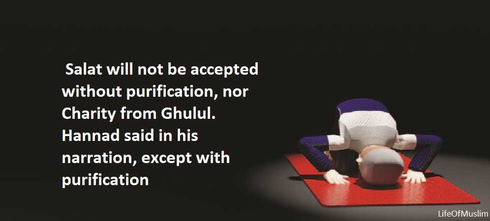 Salat Will Not Be Accepted Without Purification