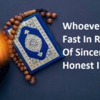 Whoever Observed Fast In Ramadan Out Of Sincere Faith With Honest Intention