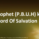 The Prophet (P.B.U.H) knows The Word Of Salvation