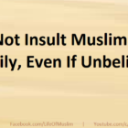 Do Not Insult Muslim Family, Even If Unbelievers