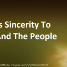 Islam Is Sincerity To Allah And The People