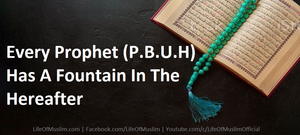 Every Prophet (P.B.U.H) Has A Fountain In The Hereafter