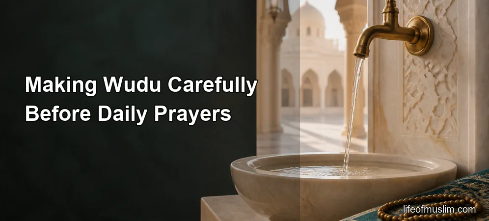 Making Wudu Carefully Before Standing for the Daily Prayers