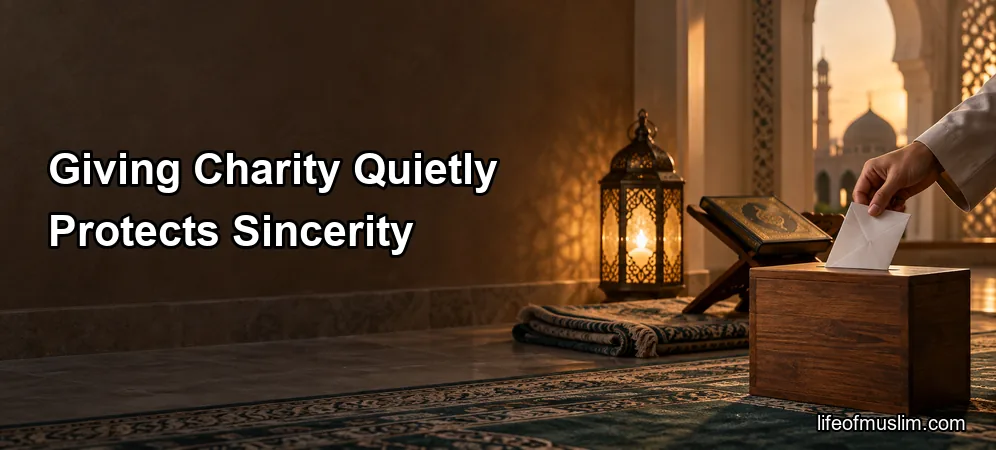 Giving Charity Quietly Protects Sincerity and the Recipient’s Dignity