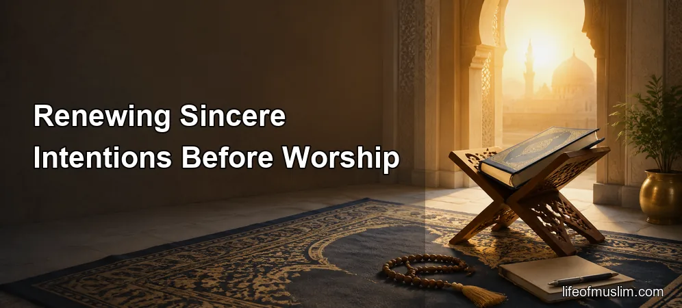 Renewing Sincere Intentions Before Worship, Work, and Everyday Service