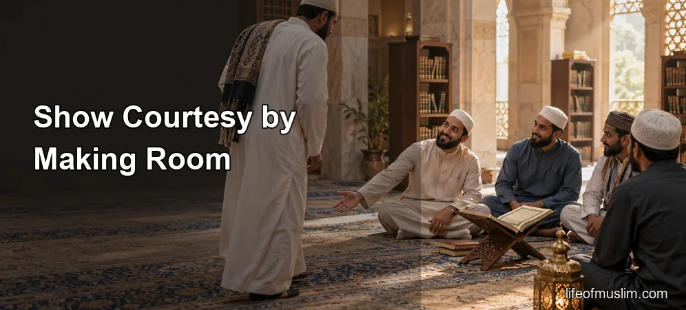 Show Courtesy by Making Room for Others in Shared Gatherings