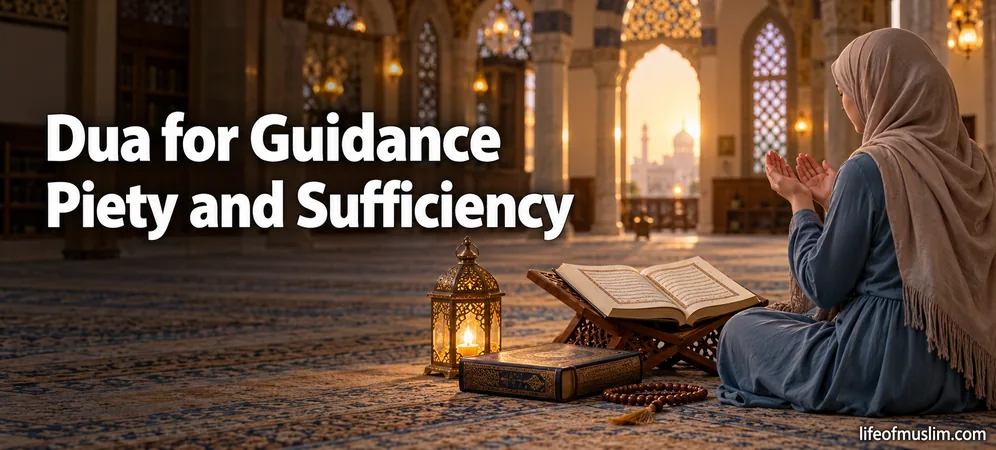 Making a Prophetic Dua for Guidance Piety Chastity and Sufficiency