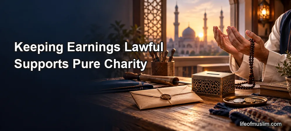 Keeping Earnings Lawful Supports Pure Charity and Sincere Supplication