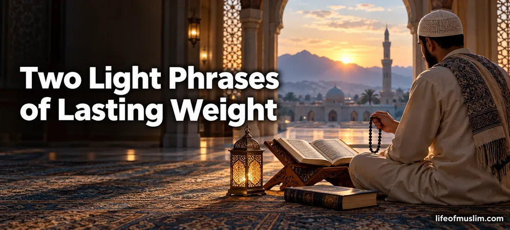 Remembering Allah With Two Light Phrases of Lasting Weight
